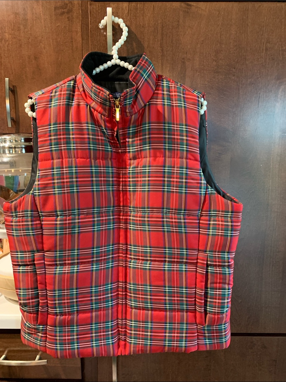 Chaps Ralph Lauren Tartan plaid puffer vest Size XL